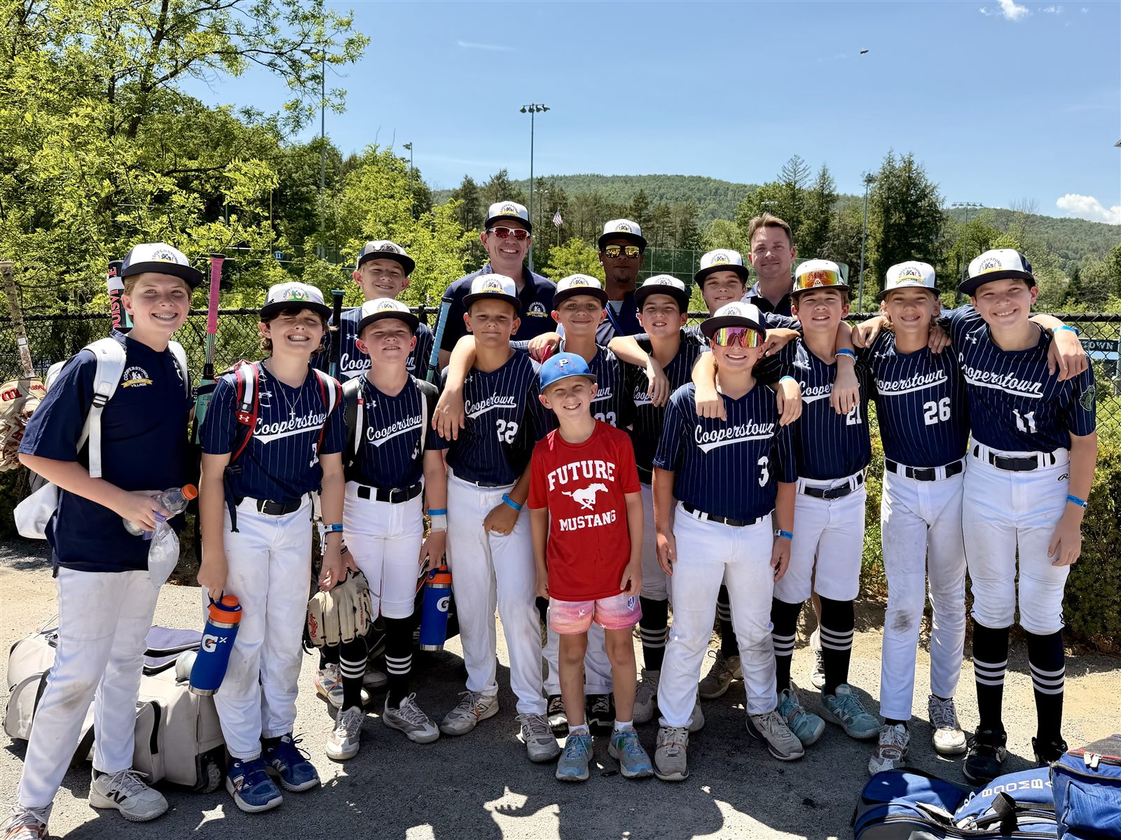 Prospect Baseball team and coaches at Cooperstown